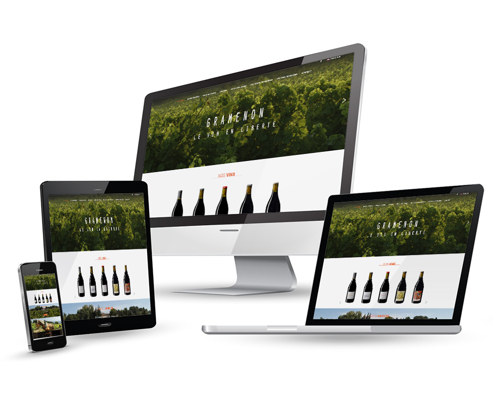 Izii : agence web, cr&eacute;ation de site internet vitrine pour le Domaine de Gramenon