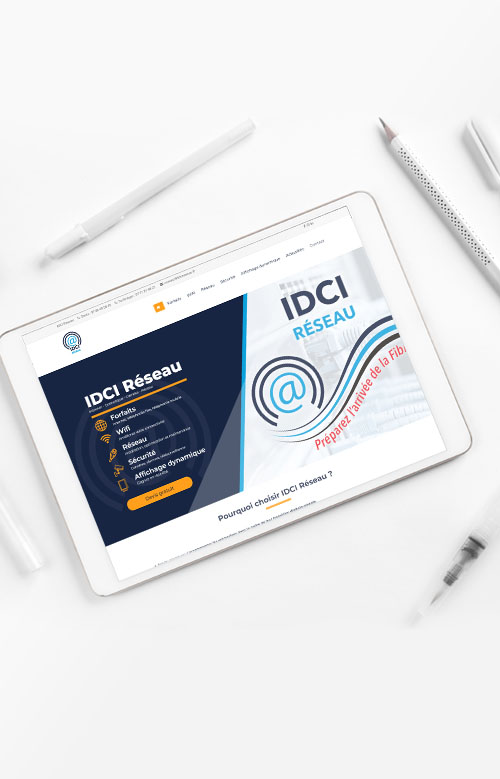Izii : agence web, création du site vitrine IDCI Réseau