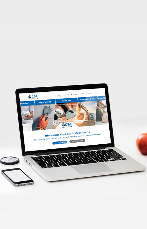 Izii : agence web, création de site internet vitrine pour CSE Maçonnerie