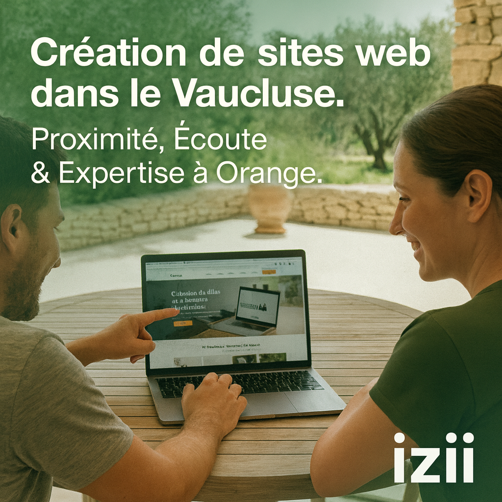 Création de site vitrine et boutique en ligne dans le Vaucluse avec accompagnement local à Orange.