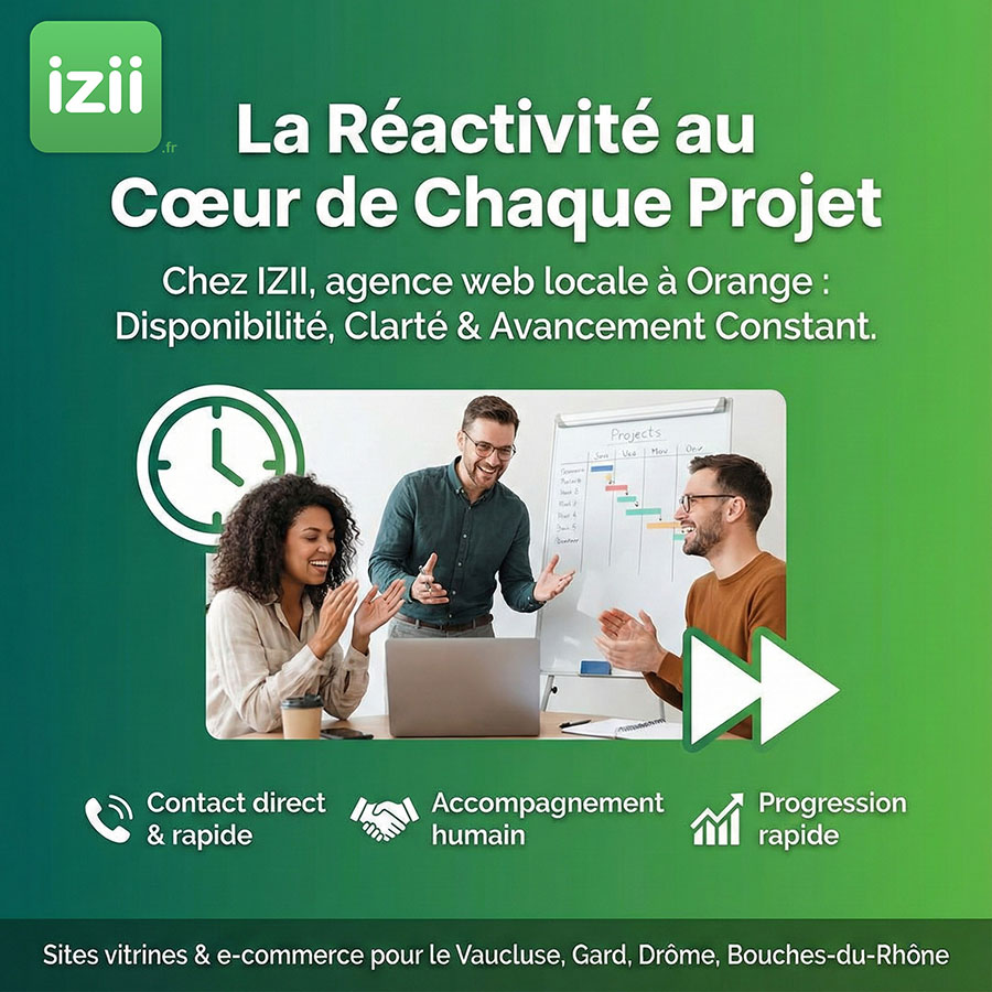 Agence web réactive dans le Vaucluse offrant des réponses rapides aux entreprises locales.
