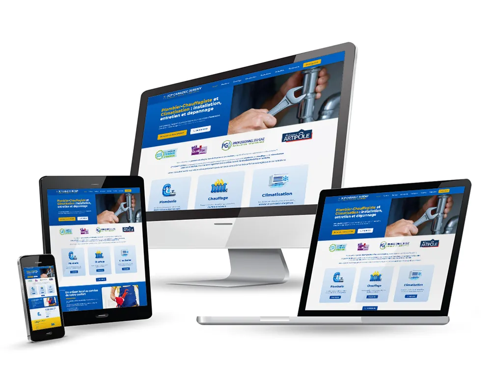 Izii : agence web, refonte du site vitrine JCP CARADEC J&eacute;r&eacute;my