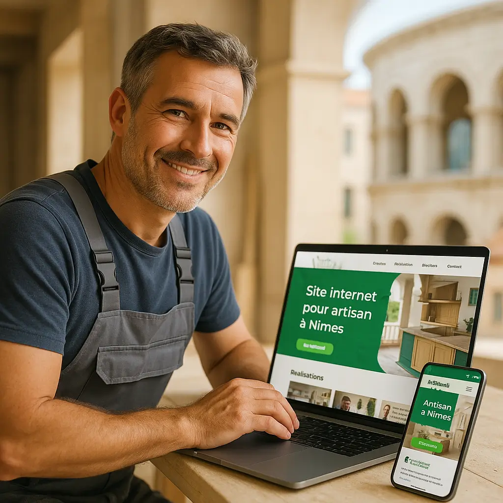 Site internet pour artisan &agrave; n&icirc;mes cr&eacute;&eacute; par izii pour d&eacute;velopper sa pr&eacute;sence locale