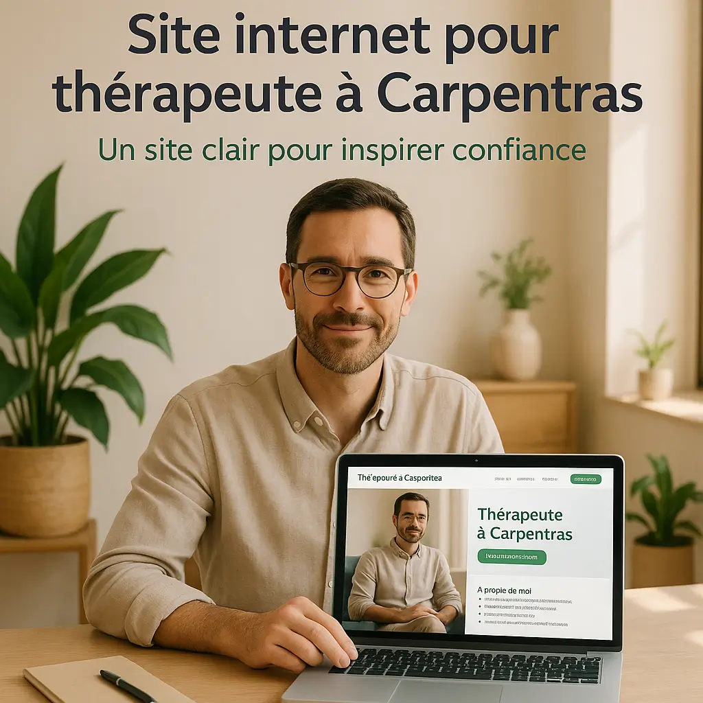 Site internet pour th&eacute;rapeute &agrave; carpentras cr&eacute;&eacute; par izii dans le vaucluse