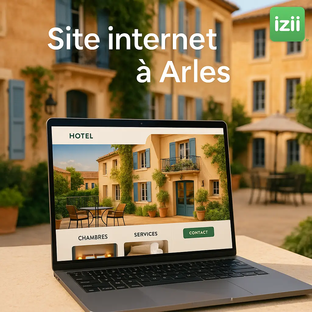 Site internet pour h&ocirc;tel &agrave; arles cr&eacute;&eacute; par izii pour un &eacute;tablissement local