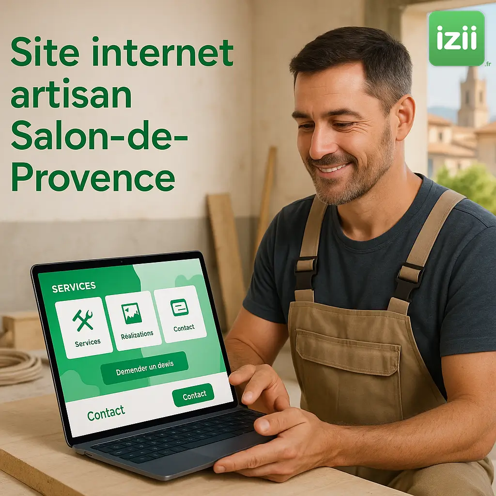 Cr&eacute;ation site internet pour artisan &agrave; salon-de-provence par izii