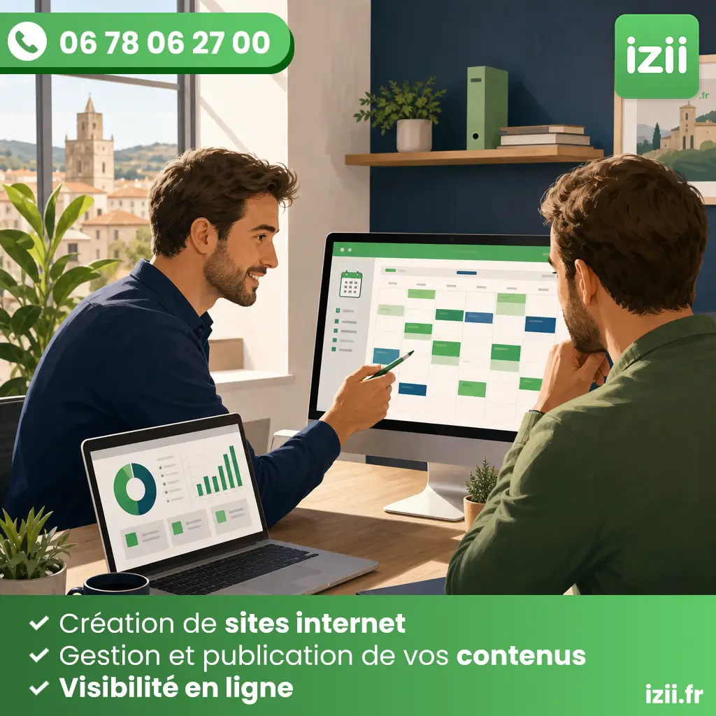 Calendrier &eacute;ditorial web &agrave; orange pour organiser les contenus d&rsquo;un site internet professionnel