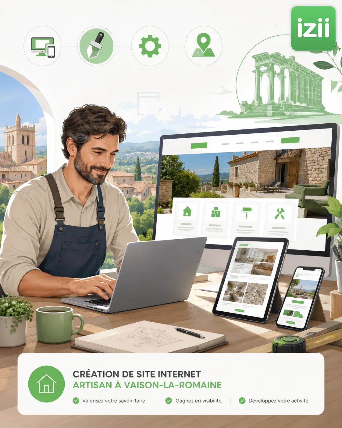 Cr&eacute;ation site internet pour artisan &agrave; Vaison-la-Romaine