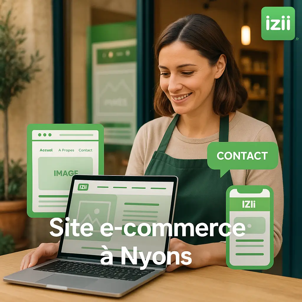 Cr&eacute;ation site internet pour commer&ccedil;ant &agrave; nyons dans la dr&ocirc;me par izii