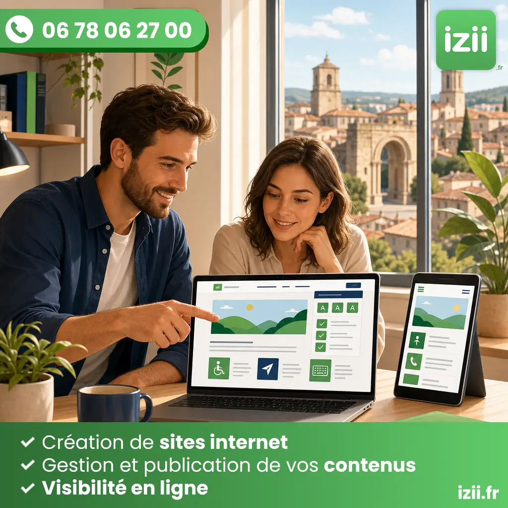 Accessibilit&eacute; site internet &agrave; orange pour entreprise locale accompagn&eacute;e par izii