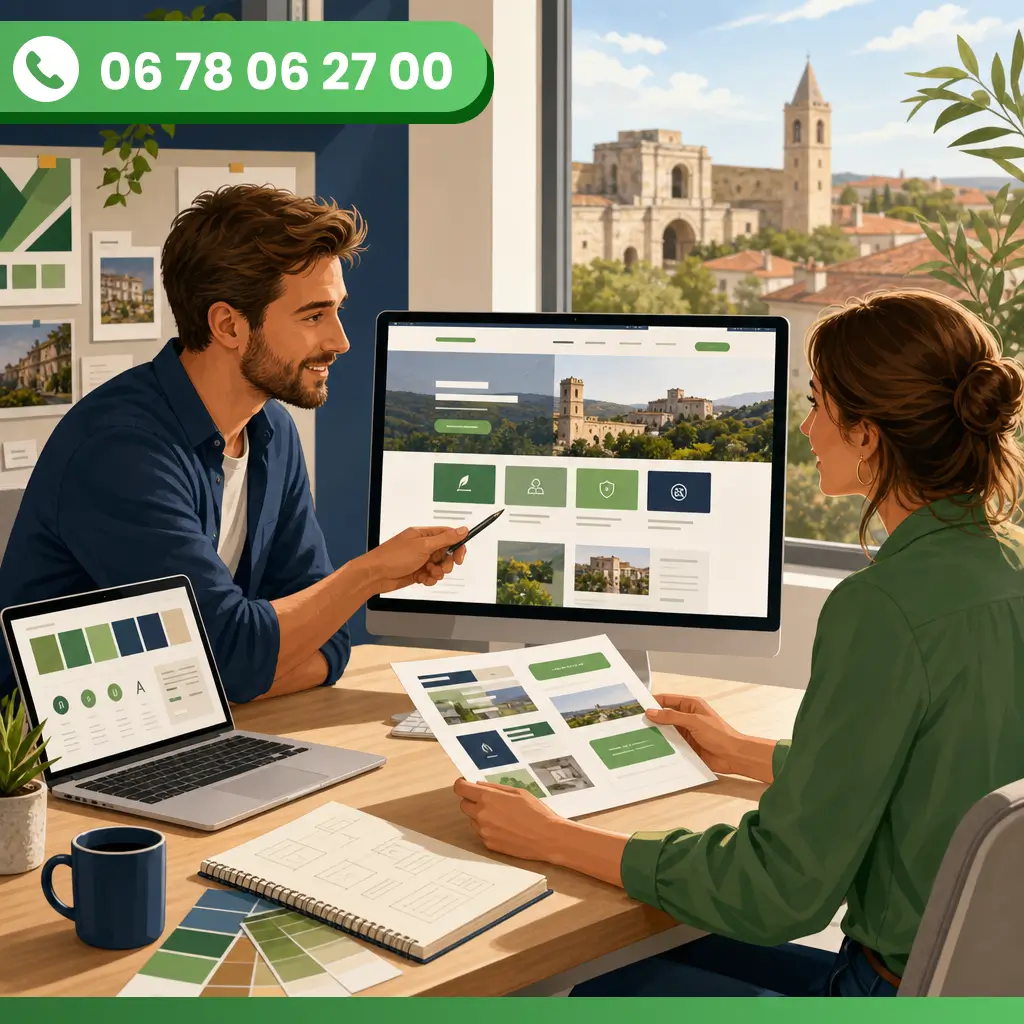 Charte graphique site internet con&ccedil;ue &agrave; orange pour une entreprise du vaucluse