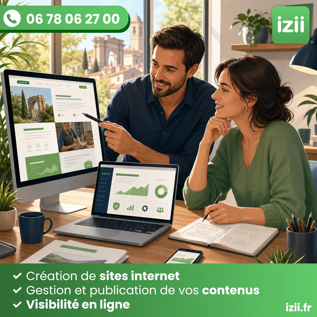 Intelligence artificielle et contenu web pour entreprise &agrave; orange avec izii