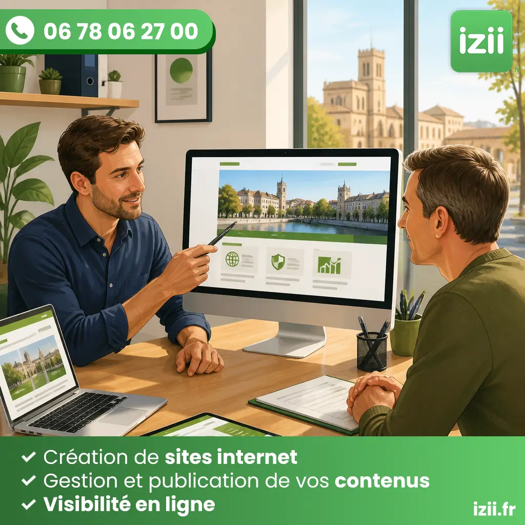 Nom de domaine professionnel pour site internet &agrave; romans-sur-is&egrave;re avec izii