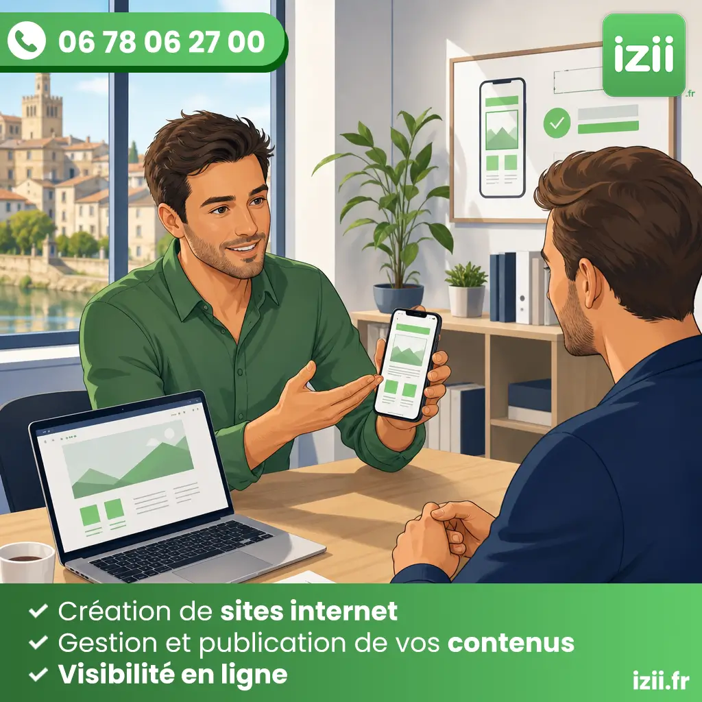 Design mobile site internet &agrave; beaucaire pour entreprise locale dans le gard