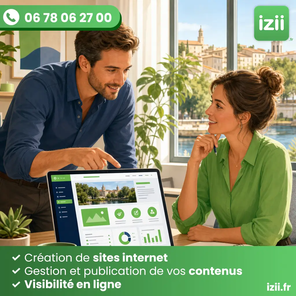 Gestion de site internet &agrave; sorgues pour entreprise locale accompagn&eacute;e par izii