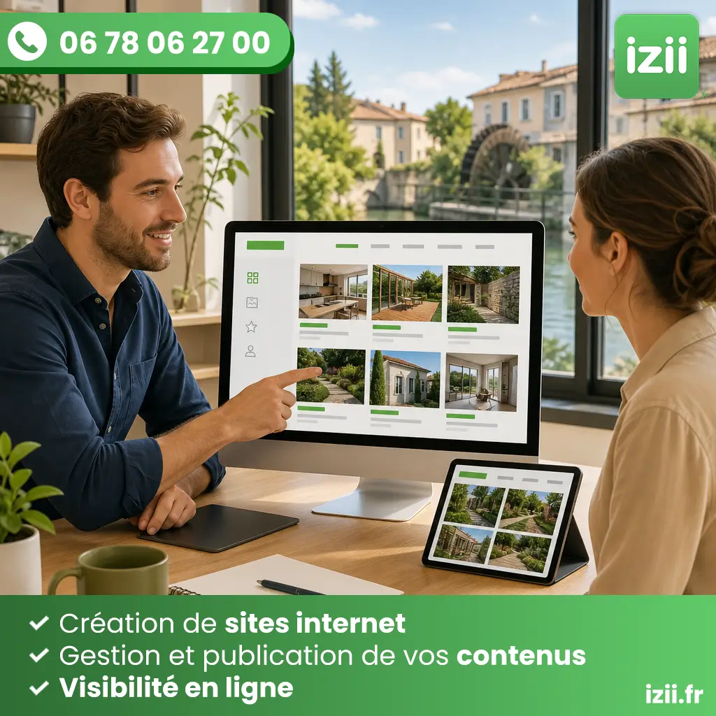 Portfolio site internet professionnel pour entreprise &agrave; l'isle-sur-la-sorgue dans le vaucluse