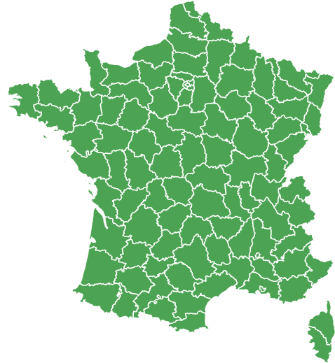 Carte de France : création de sites internet partout en France