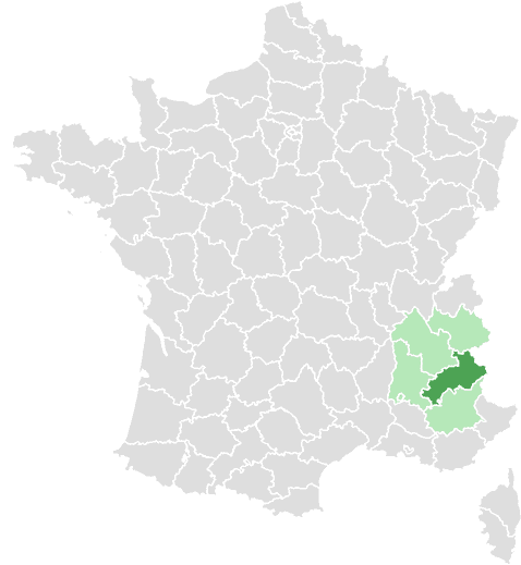 Carte de France : Hautes-Alpes et départements limitrophes