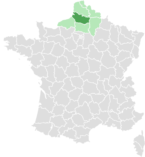 Carte de France : Somme et départements limitrophes