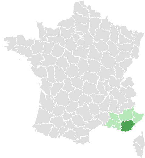 Carte de France : Var et départements limitrophes